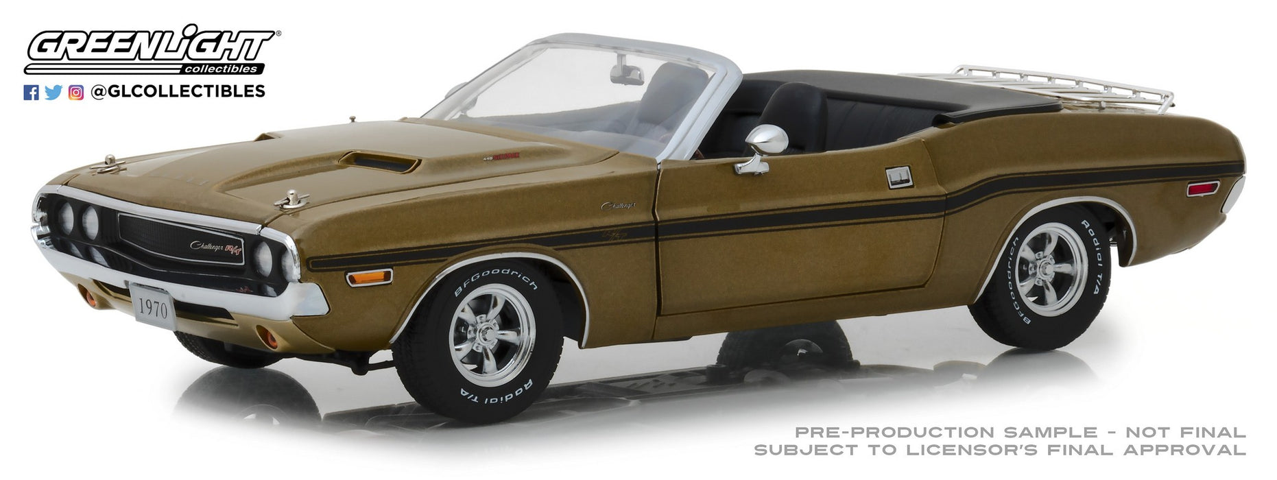 1/18 1970 Dodge Challenger RT Convertible Greenlight 13527