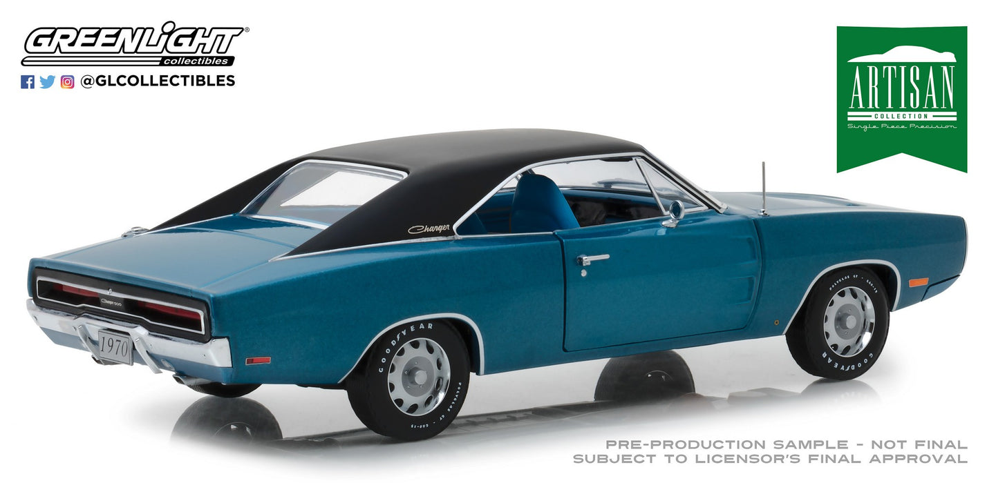 1/18 1970 Dodge Charger RT SE - Blue   Greenlight Artisan 13530 Passion Diecast