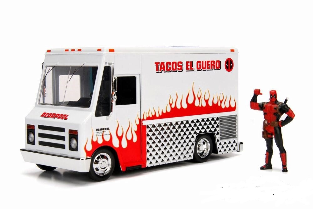 Taco Truck with Deadpool figure  Jada 1/24 99730 -  Passion Diecast 