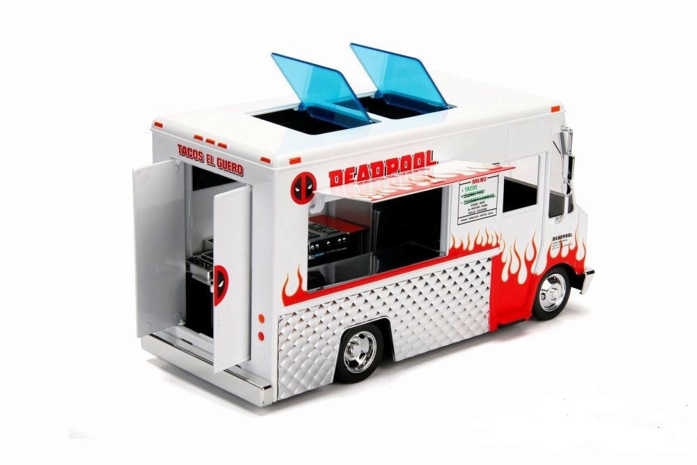 Taco Truck with Deadpool figure  Jada 1/24 99730 -  Passion Diecast 