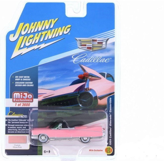 1959 Cadillac Eldorado Convertible, Pink   JOHNNY L IGHTNING 1:64  JLCP7045 Passion Diecast 
