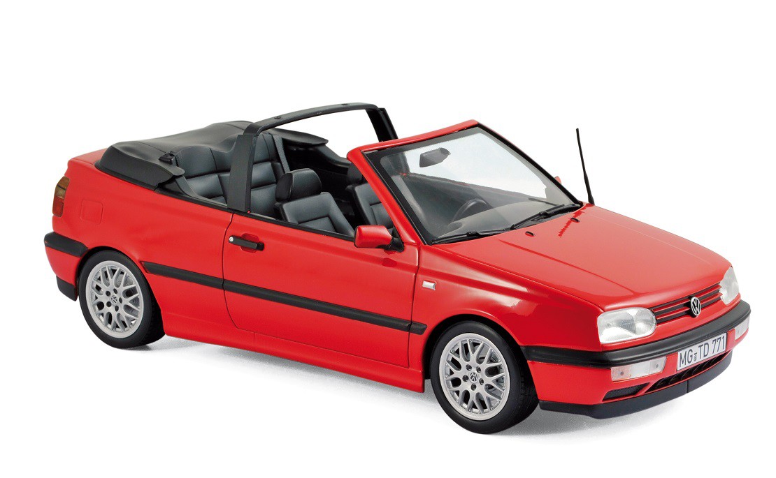 VW GOLF CABRIOLET 1995 - RED  1/18  Norev 188433 Passion diecast 