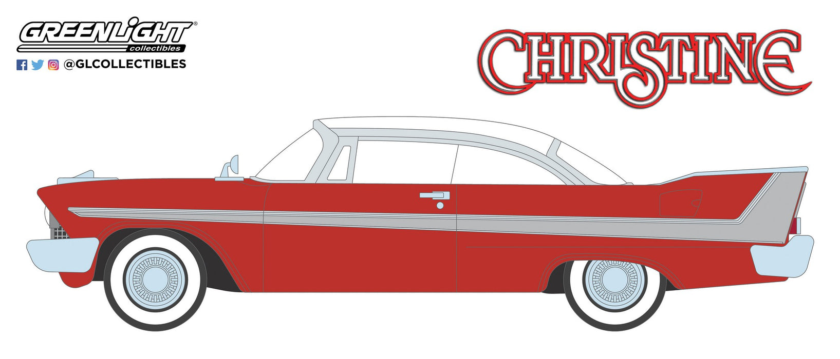 1958 Plymouth Fury - Christine Hollywood Série 23 greenlight 44830C 1-64 PASSION DIECAST
