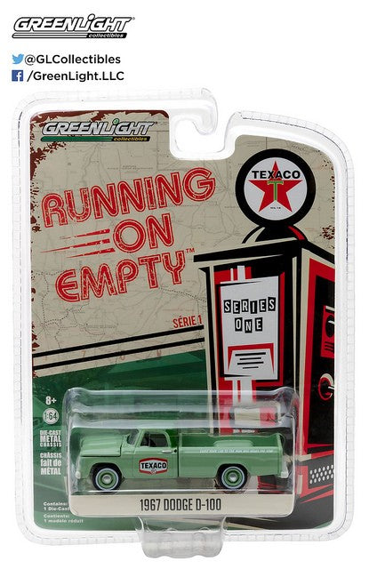 1967 Dodge D-100 Sweptside - Texaco  Gasoline  Running on Empty Series 1 Greenlight 1:64    41010 C  Passion Diecast 