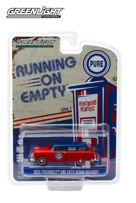  1955 Chevrolet One Fifty Sedan Delivery - Pure Oil  Running on Empty Series 7  Greenlight 1/64 41070 A Passion Diecast
