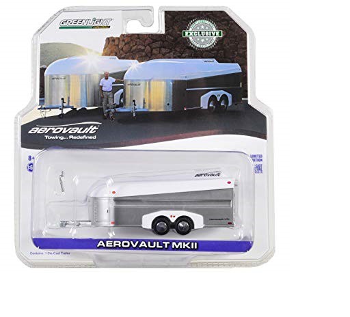 Aerovault Mk. II Trailer in White & Silver  Hobby Exclusive 1-64  greenlight 30008 Passion Diecast