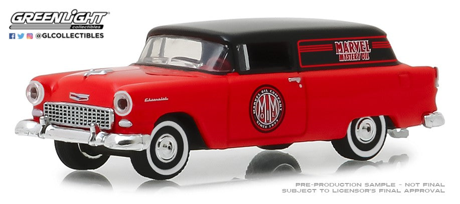 1955 Chevrolet Sedan Delivery - Marvel Mystery Oil Blue Collar  Series 5 Greenlight 35120 A 1/64  Passion Diecast