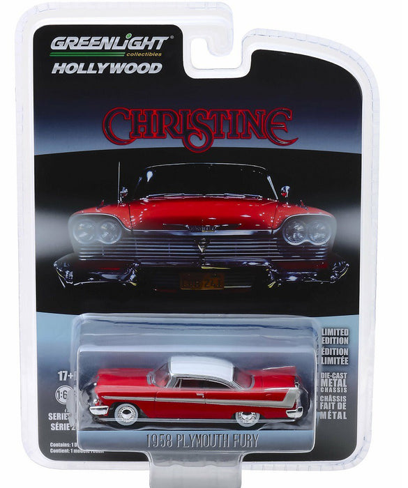1958 Plymouth Fury - Christine Hollywood Série 23 greenlight 44830C 1-64 PASSION DIECAST