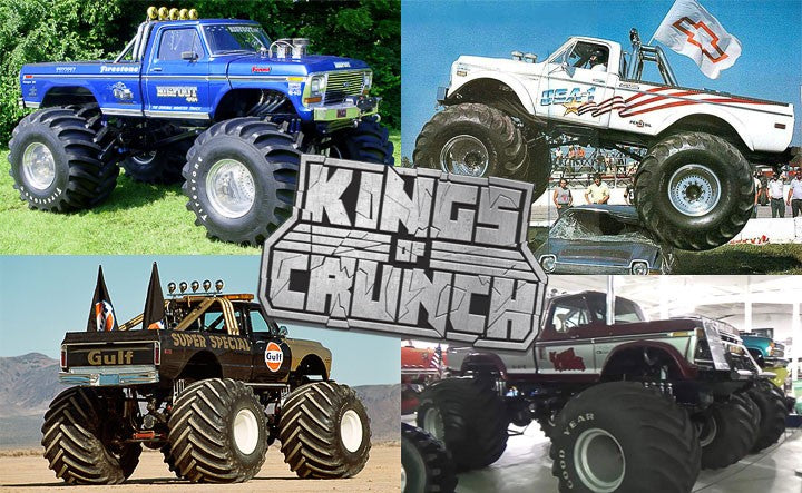 USA-1 - 1970 Chevy K-10 Monster Truck Kings of Crunch Series 1  GreenLight 1/64   49010-B Passion Diecast 