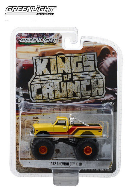 1972 Chevy K-10 Monster Truck - Kings of Crunch Series 1  GreenLight 1/64   49010 F  Passion Diecast 