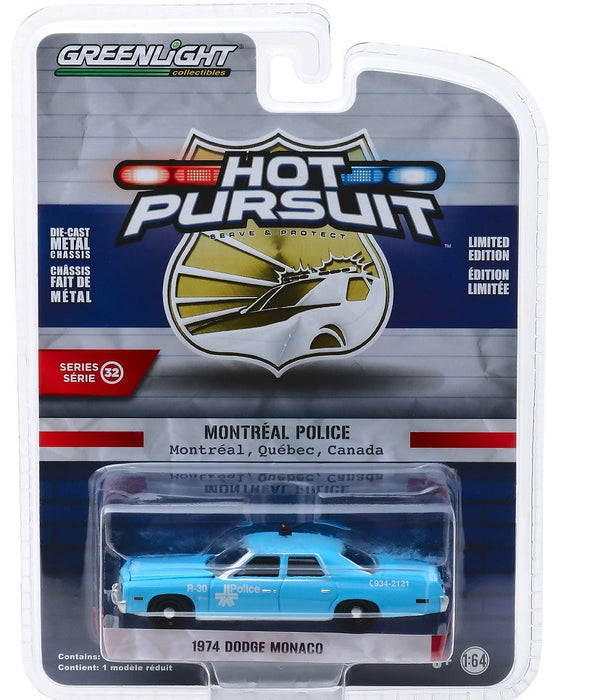 1974 Dodge Monaco - Montreal, Canada Police 1-64 greenlight 42890 A  Passion Diecast 