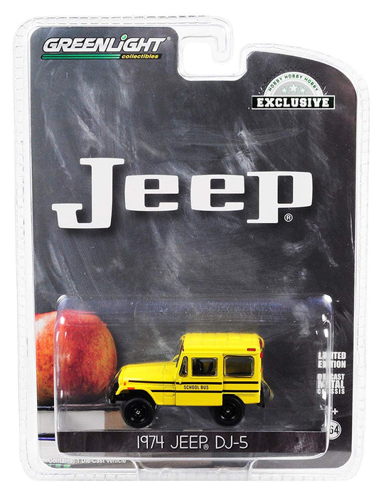 1974 Jeep DJ-5 School Bus (Hobby Exclusive) 1/64 Greenlight 30065 Passion Diecast 