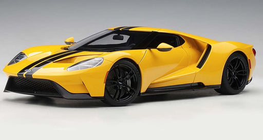 Ford GT 2017 TRIPLE YELLOW/BLACK STRIPES  AUTOART 1/18  72944  Passion Diecast 