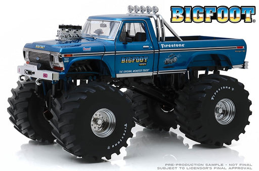 Bigfoot NO1 - Ford F-250 Monster Truck 1974 with 66-Inch Tires Kings of Crunch -1/18   Greenlight 13541 Passion Diecast