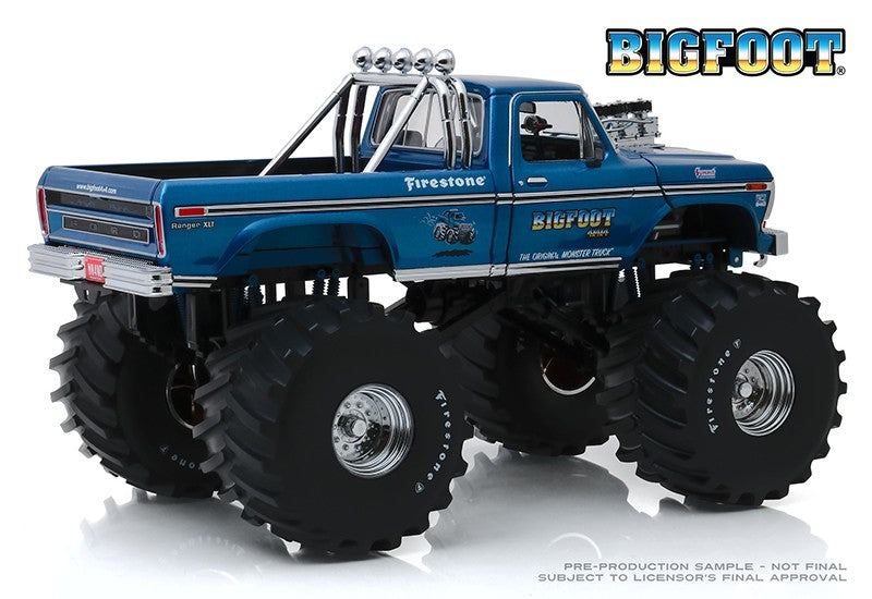 Bigfoot NO1 - Ford F-250 Monster Truck 1974 with 66-Inch Tires Kings of Crunch -1/18   Greenlight 13541 Passion Diecast