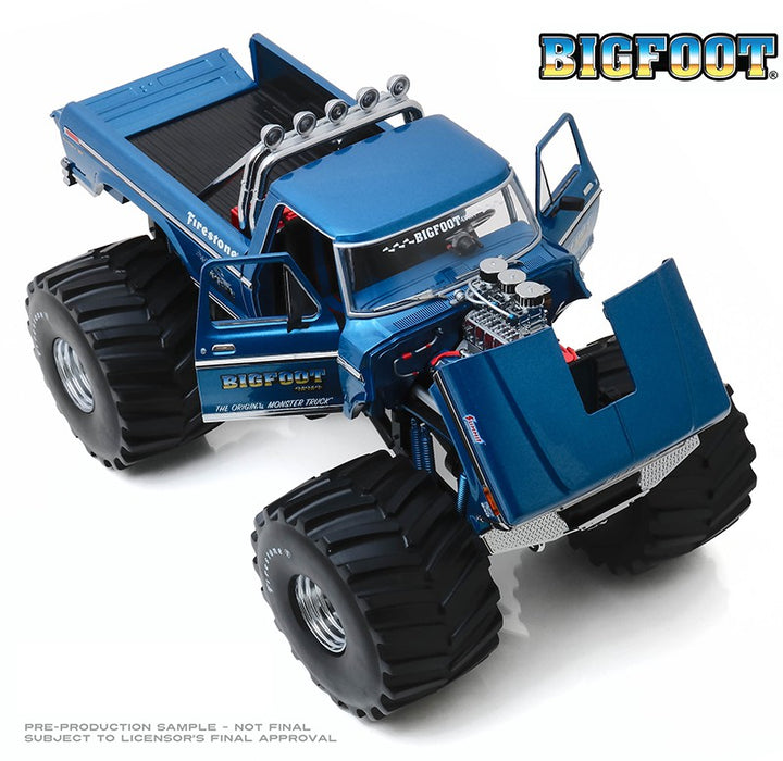 Bigfoot NO1 - Ford F-250 Monster Truck 1974 with 66-Inch Tires Kings of Crunch -1/18   Greenlight 13541 Passion Diecast
