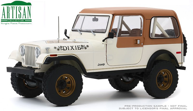 Daisy Duke 1979 Jeep CJ-7 Golden Eagle "Dixie"    The Dukes of Hazzard (TV Series)  Greenlight 1/18  19065 Passion Diecast 