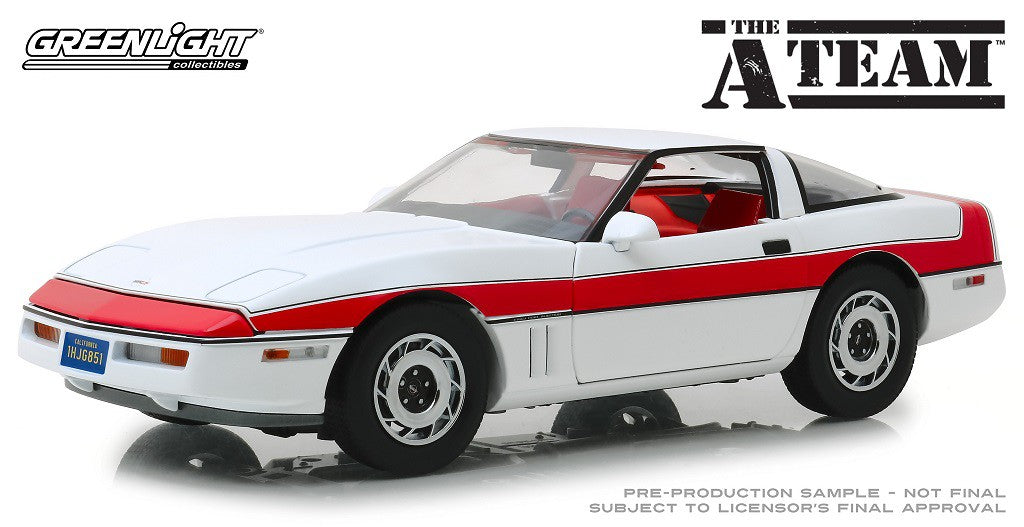 1984 Chevrolet Corvette C4 - The A-Team  Greenlight 1/18 13532 Passion Diecast 
