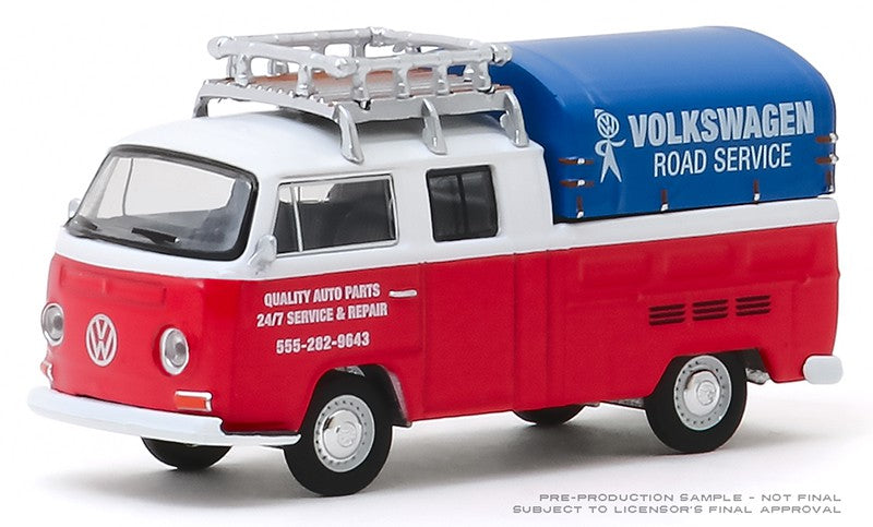 1976 Volkswagen T2 Type 2 Double Cab Pick-Up  with Canopy -  Club Vee-Dub 10 - Greenlight 1/64 - 29980 E PASSION DIECAST
