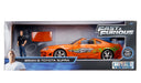 Brian's Toyota Supra with Diecast Brian Figure - Fast and Furious -  Jada 1/24 - 30738 -  Passion Diecast
