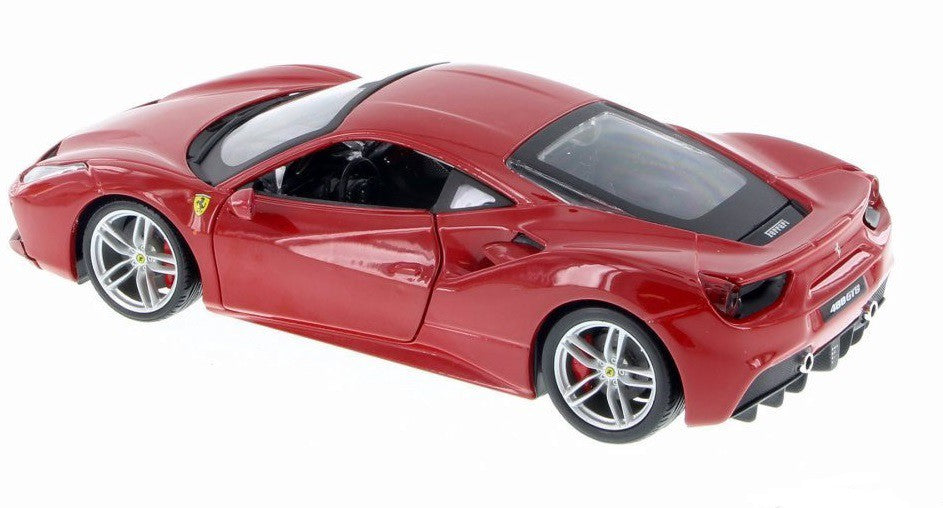 Ferrari 488 GTB Red -  Bburago 1/24 - 26013 -RD - Passion Diecast 