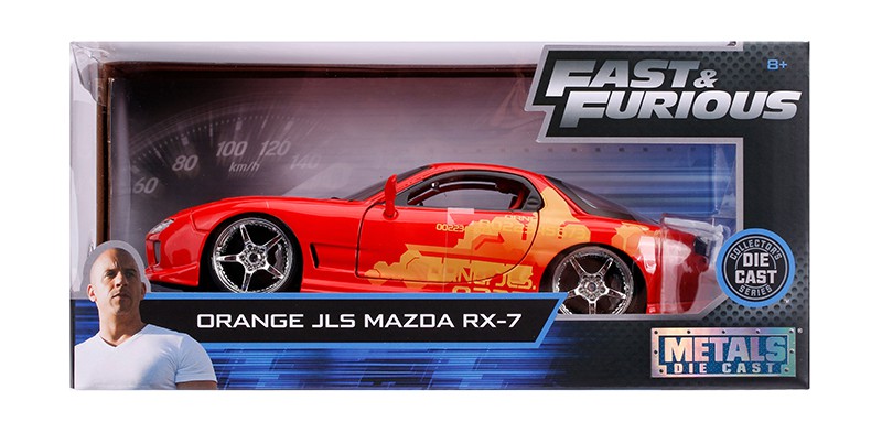 Orange Julius' Mazda RX-7 - Fast & Furious -  Jada 1/24 - 30747 -  Passion Diecast
