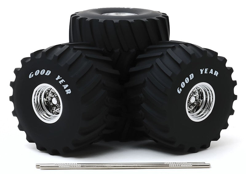 Goodyear - 66-Inch Monster Truck Wheel and Tire Set Greenlight  1/18 13547 - Passion Diecast 