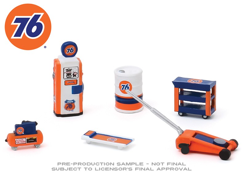 Union 76, Shop Tool Accessories Pack Series 2  -  Greenlight 1/64 - 16040 C -  Passion Diecast 