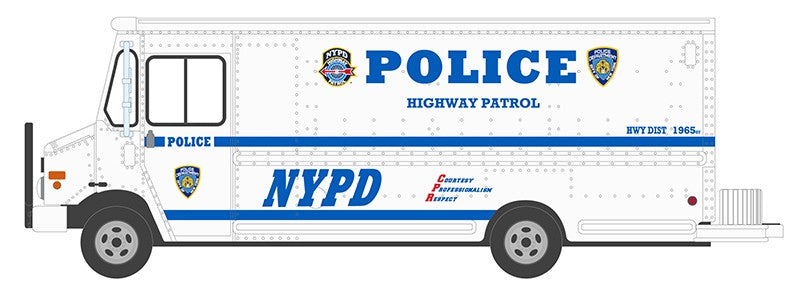 2019 Highway Patrol Step Van New York City Police (NYPD)  - H.D. Trucks  Series 18  1/64 Greenlight 33180 C Passion Diecast 