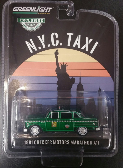 1981 Checker Motors Marathon A11 N.Y.C. Taxi (Hobby Exclusive)  1/64 Green Machine  30076