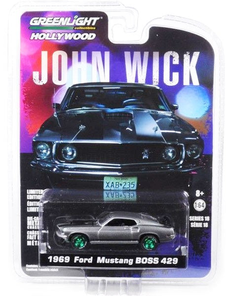 1969 Ford Mustang BOSS 429   John Wick  Greenlight 1/64 44780 E