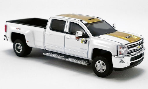 Hurst Performance - 2018 Chevrolet 3500 Dually Pickup with  Camaro SS on Trailer - Acme 1/64 -  51323 - Passion Diecast 