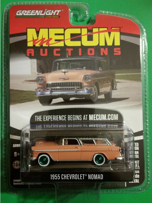 1955 Chevrolet Nomad in Shadow Gray & Coral - Mecum Auctions Series 3 - 1-64 Greenlight -  337170 A