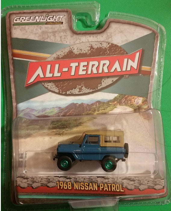 1968 Nissan Patrol in Mt. Fuji Blue  All-Terrain 9, 1-64 greenlight 35150 A