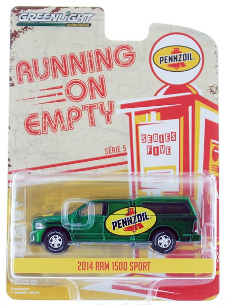 Greenlight  1/64  - Running on Empty 5  2014 Ram 1500 with Camper Shell Pennzoil Not just oil Pennzoil GL-41050F PassionDiecast