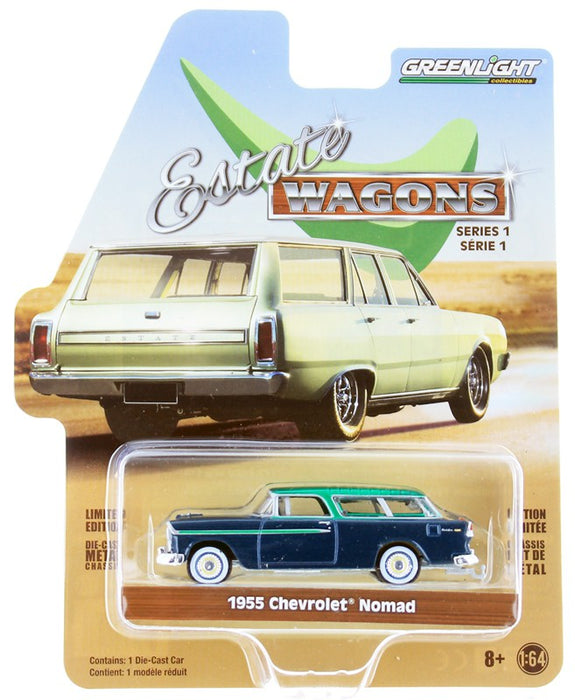 1955 Chevrolet Nomad - Glacier Blue and Shoreline Beige -Estate Wagons  1-  GREEN MACHINE  29910 AGR