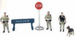 Sheriff  6 piece Diecast Set - 4 Figurines and  Accessories -  American Diorama 1-64 - 38403 - Passion Diecast