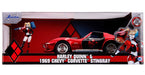 1969 Corvette Stingray with Harley Quinn Figure -  Jada 1/24 - 31196  - Passion Diecast 
