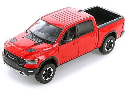 2019 Dodge Ram 1500 Rebel Pickup Truck Red Diecast Model - Motormax 1/24 - 79358 RD - Passion Diecast 