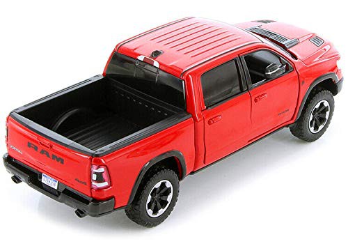 2019 Dodge Ram 1500 Rebel Pickup Truck Red Diecast Model - Motormax 1/24 - 79358 RD - Passion Diecast 