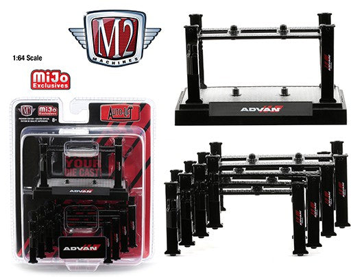1:64 Auto-Lift Stackable ADVAN Yokohama  -  Pack of 5 - M2 Machines Mijo Exclusives 1:64 - 33500-MJS01  -  Passion Diecast 