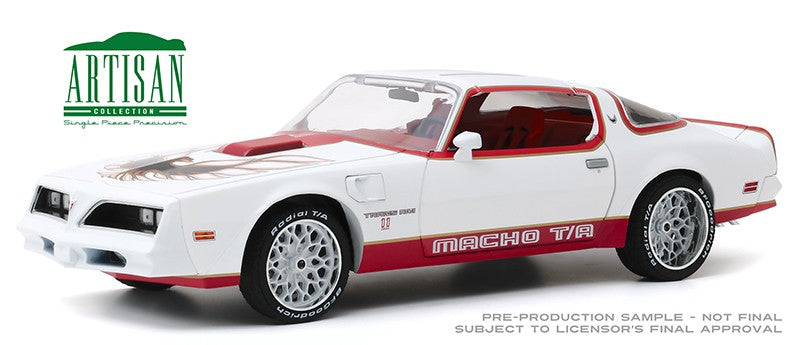 1978 Pontiac Firebird "Macho Trans Am" - White and Red - n°11 of 204 - Mecham Design - Greenlight 1/18 - 19081 -  Diecast 