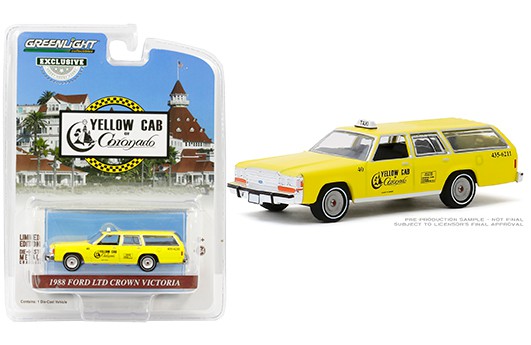 1988 Ford LTD Crown Victoria Wagon - Yellow Cab Co. of Coronado, California - Greenlight 1/64 - 30122  - Passion Diecast