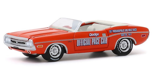 1971 Dodge Challenger Convertible - Indianapolis 500 Official  Pace Car - Greenlight 1/64  Hobby Exclusive - 30144 -  Diecast 