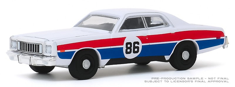 1976 Plymouth Fury - Hazzard County Road Rally  n° 86 - Greenlight 1/64 Hobby Exclusive - 30156 - Passion Diecast 