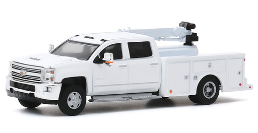 2016 Chevrolet Silverado 3500 Dually Crane Truck - Dually Drivers Series 4 - 1-64  Greenlight  - 46040 A -  Passion Diecast
