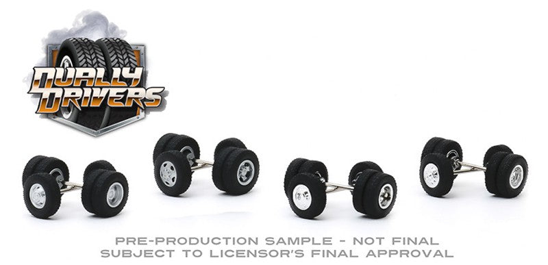 Dually Drivers Wheel & Tire Pack  (Hobby Exclusive) 1/64 Greenlingt  - 16050 A -  Passion  Diecast