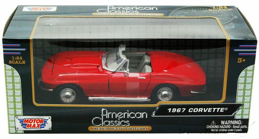 1967 Chevrolet Corvette convertible red  - Motormax 1/24 - 73224 RD - Passion Diecast 