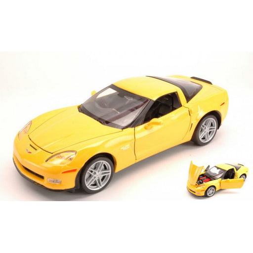 2007 Chevrolet Corvette Yellow  -  Welly 1/24 - 22504 YL - Passion Diecast 