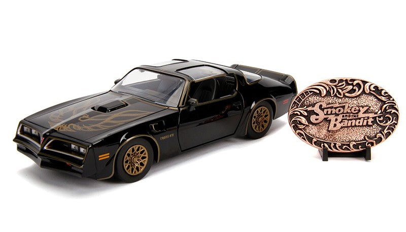 1977 Pontiac Firebird with Replica Belt Buckle - Smokey and the Bandit -  Jada 1/24 - 30998 - Passion Diecast 